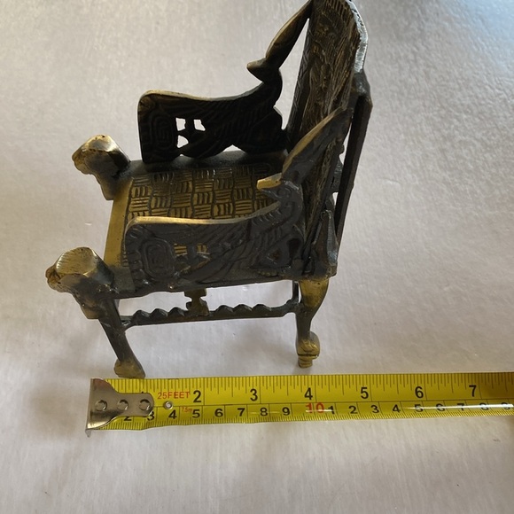 Egyptian Vintage King Tut  Metal Throne Miniature Replica - Picture 5 of 9